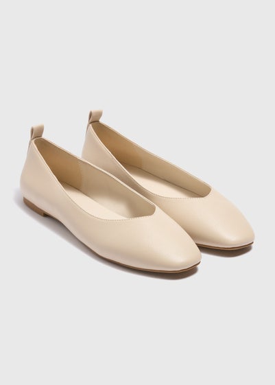 Stone Square Toe Ballet Flats