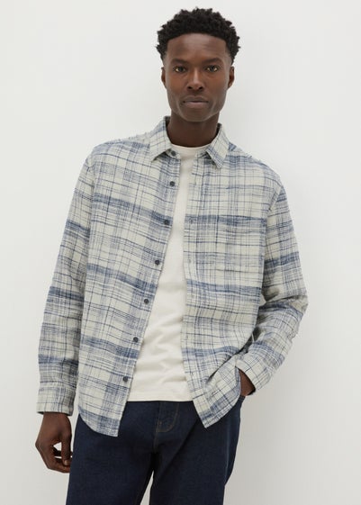 White Check Slub Shirt