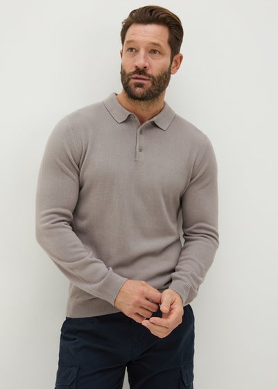 Stone Polo Knit Jumper