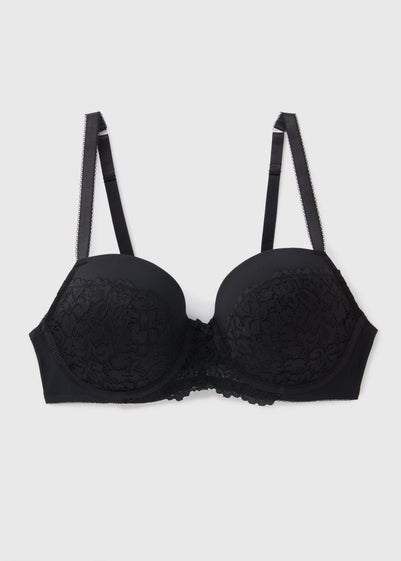 Black DD+ Lace Padded Bra