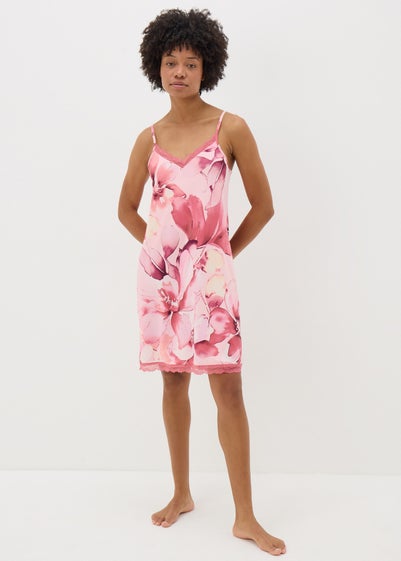 Pink Floral Chemise Nightie