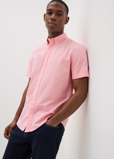 Pink Chambray Short Sleeve Oxford Shirt