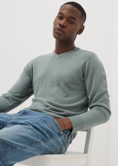 Sage Soft Touch V-Neck Jumper