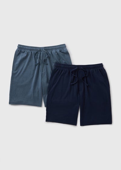 2 Pack Blue Pyjama Shorts