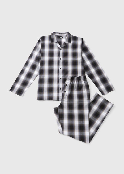 Black Check Brushed Woven Pyjama Set