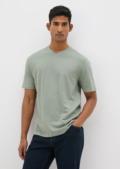 Green Essential V-Neck T-Shirt