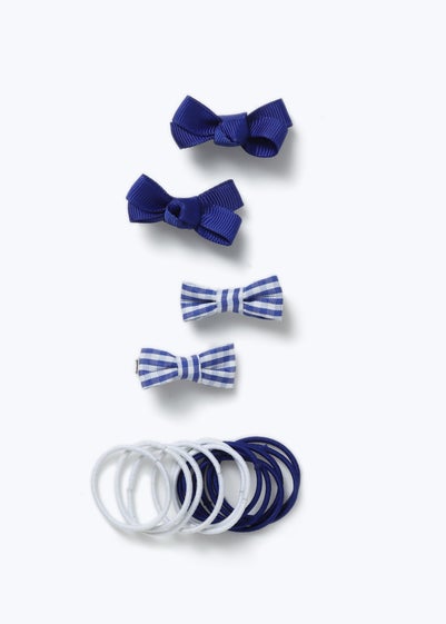 Muse Navy Hair Bobbles & Bow Clip Set
