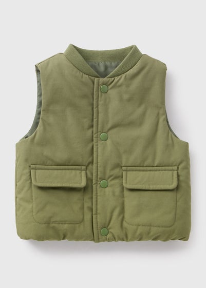 Baby Khaki Pocket Gilet (Newbron-23mths)