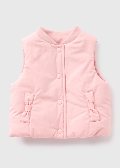 Baby Pink Bow Gilet (Newborn-23mths)