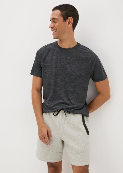 Souluxe Grey Panel Jogger Shorts