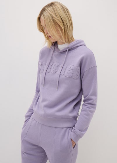 Purple Chicago Design Hoodie