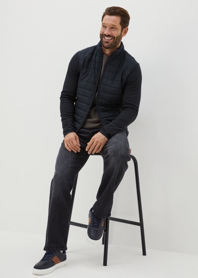 Black Hybrid Padded Jacket