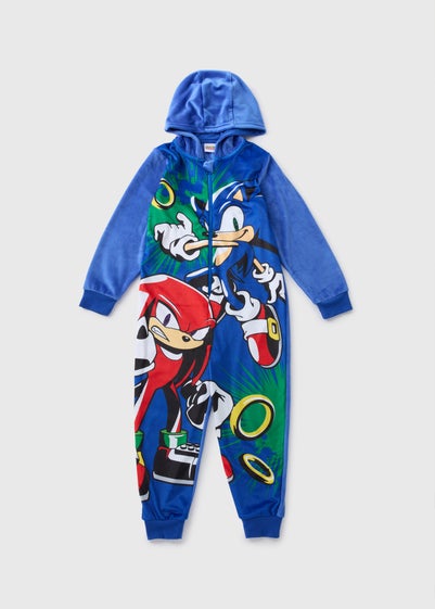 Sonic Boys Blue Onesie (5-13yrs)