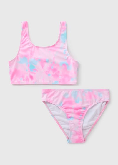 Girls Pink Marble Bikini (7-15yrs)