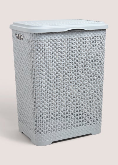 Grey Plastic Laundry Hamper