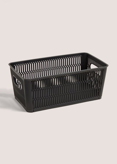 Black Plastic Storage Basket