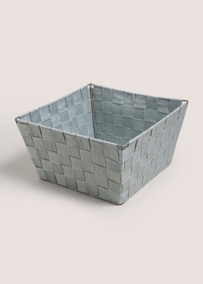 Grey Fabric Woven Basket