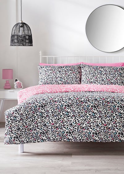 Multicolour Leopard Print Duvet Set