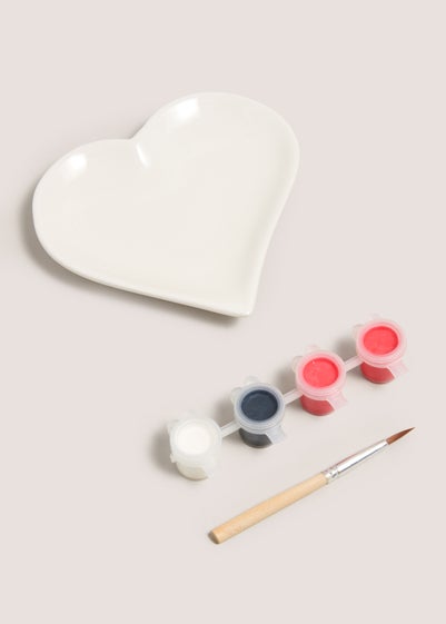 Paint Your Own Trinket Heart Dish