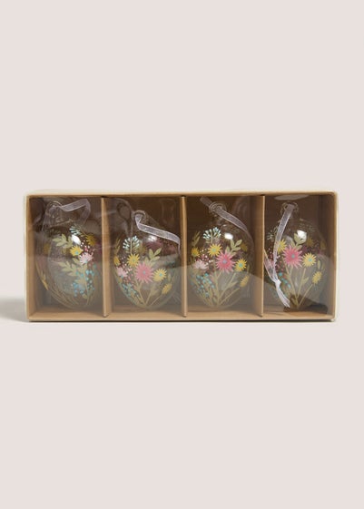 4 Pack Glass Hanging Easter Eggs