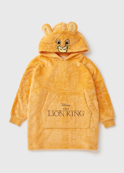 The Lion King Kids Yellow Simba Snuggle Hoodie 7 15yrs Matalan