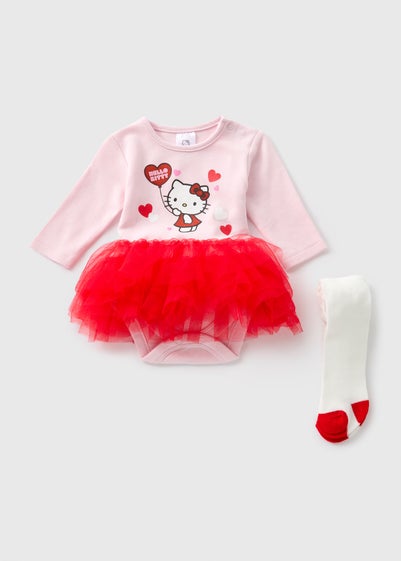 Hello Kitty Girls Pink Tutu Dress & Tights Set (Newborn-18mths)