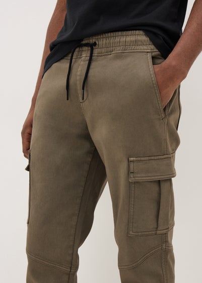 Brown Knitted Cargo Trousers