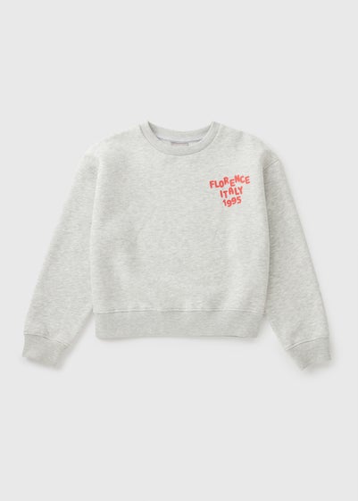 Girls Grey Florence Italy Sweatshirt (7-15yrs)