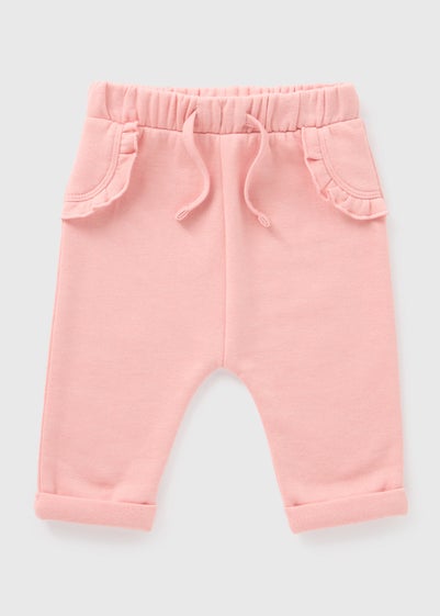 Baby Pink Frill Jogging Bottoms (Newborn-23mths)