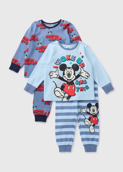 Disney 2 Pack Kids Mickey Mouse Pyjama Sets (1-7yrs)