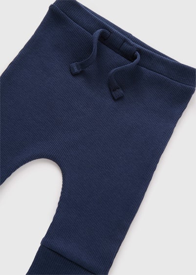 Baby Navy Rib Leggings (Newborn-23mths)