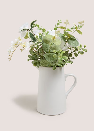 White Flowers In A Jug