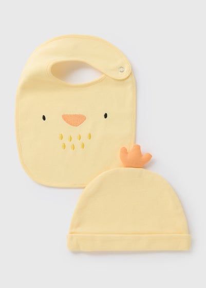 Baby Lemon Easter Chick Hat & Bib Set (Newborn-6mths)