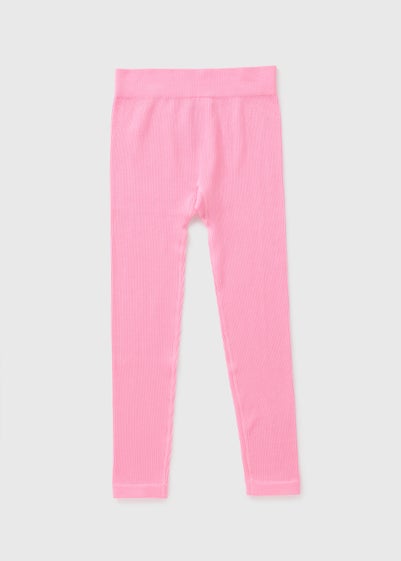 Girls Pink Seamless Leggings (7-15yrs)