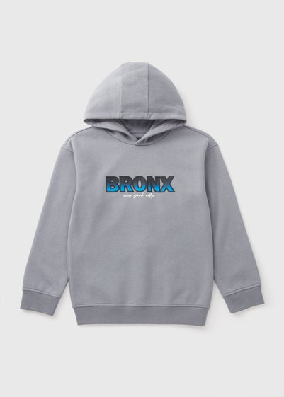 Boys Grey Ombre Bronx Hoodie (7-15yrs)