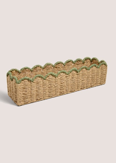 Scallop Edge Storage Basket Tray