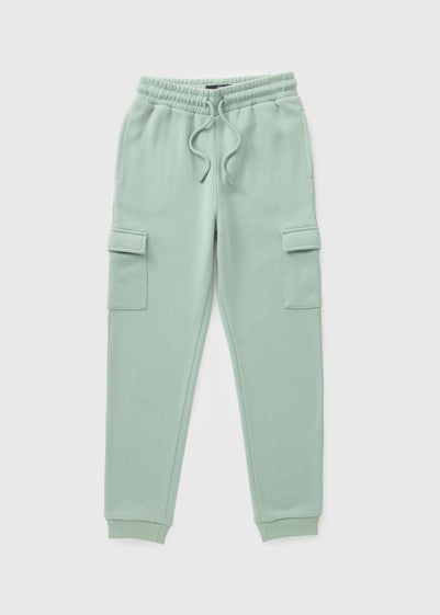 Girls Green Cargo Jogging Bottoms (7-15yrs)