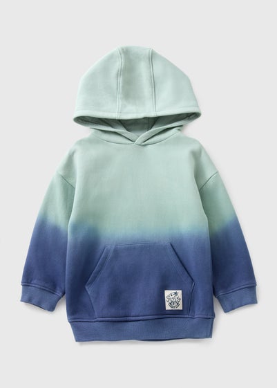 Boys Green Ombre Tie Dye Hoodie (1-7yrs)