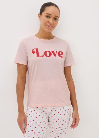 Pink Love Pyjama Top