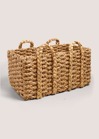 Chunky Handle Rectangular Basket