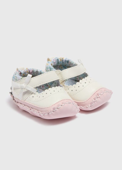 Baby White Mary Jane Soft Sole Shoes (Newborn-18mths)