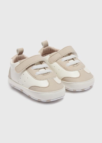 Baby Beige Retro Trainers (Newborn-18mths)