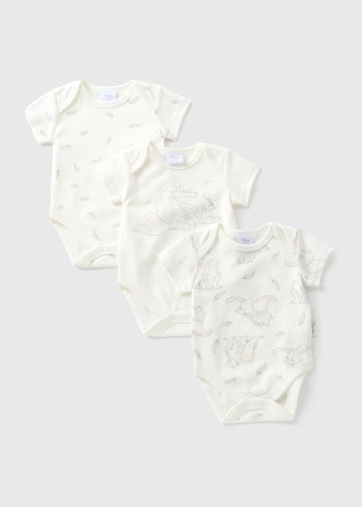 Disney 3 Pack Dumbo Bodysuits (Newborn-12mths)