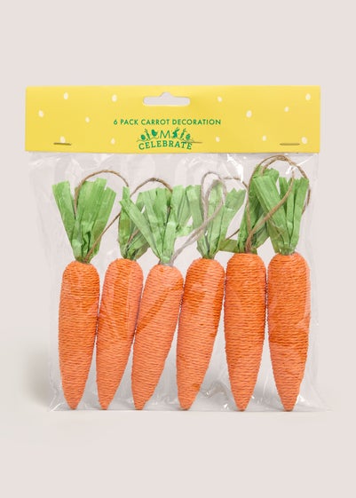 6 Pack Paper Carrots