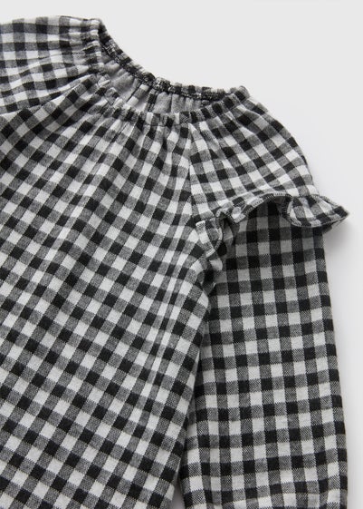 Girls Black Check Gingham Dress (1-7yrs)