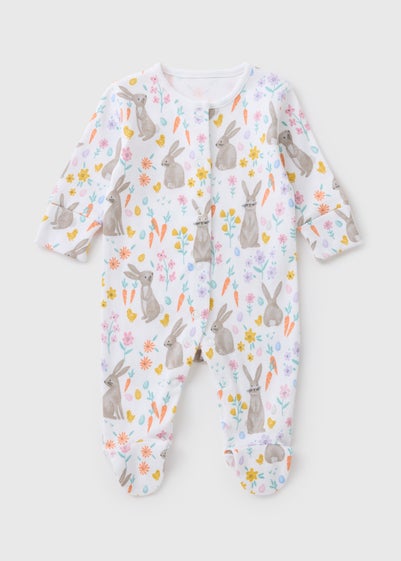 Baby Cream Easter Bunny Sleepsuit (Newborn-12mths)