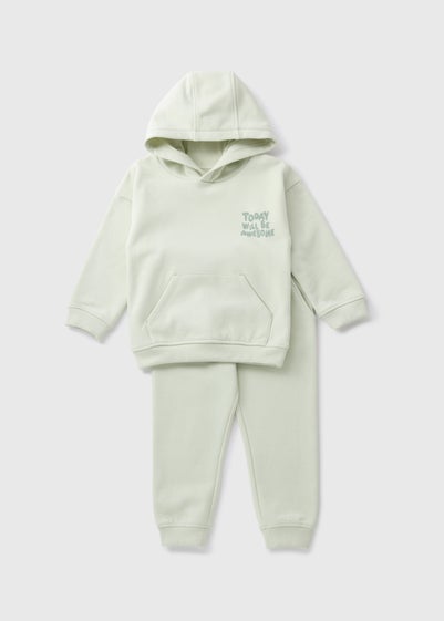 Boys Sage Hoodie & Jogging Bottoms Set (1-7yrs)