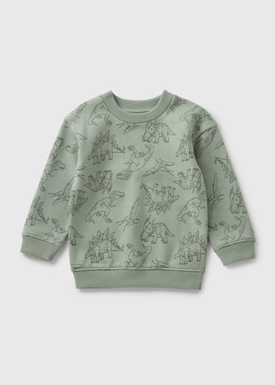 Boys Green Dino Sweatshirt (1-7yrs)