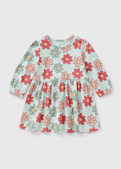 Girls Sage Floral Dress (1-7yrs)