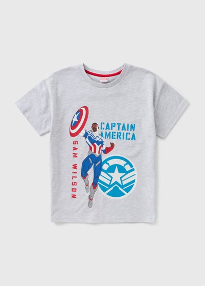 Marvel Boys Grey Captain America T-Shirt (3-13yrs)